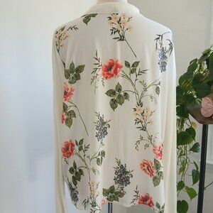 Fever - Cardigan - Kimono - Floral - White - Long Sleeves - Size XL